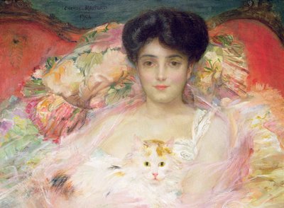Lady with a Cat, 1904 by Charles Massard